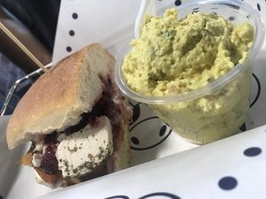 Special split with egg salad  at NoButcher in Las Vegas