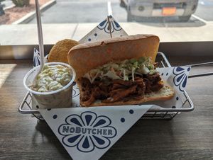Pulled no pork at NoButcher in Las Vegas