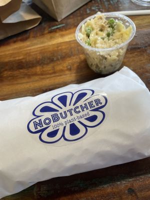 Turkey pasta salad in the cup   at NoButcher in Las Vegas