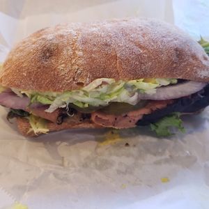 This pastrami sandwich was excellent! at NoButcher in Las Vegas