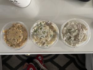 Tuna, pasta, and potato salad side portion   at NoButcher in Las Vegas