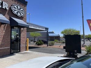They have a drive thru!  at NoButcher in Las Vegas