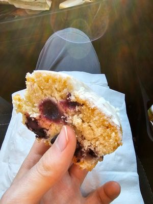 Blueberry lemon loaf (Icing was to die for) at NoButcher in Las Vegas