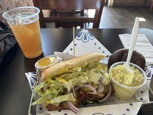 Pastrami with egg salad dressing   at NoButcher in Las Vegas