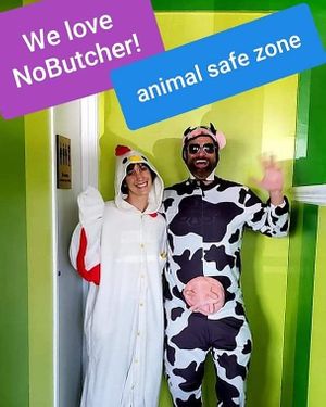 Having fun at the Grand Opening at NoButcher in Las Vegas