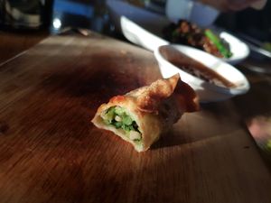 Crispy vegetable gyoza at The Rice Den in St Leonards