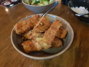 Salt and Pepper Eggplant at The Rice Den in St Leonards