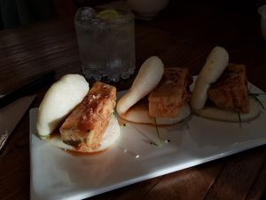 Crispy eggplant bao at The Rice Den in St Leonards