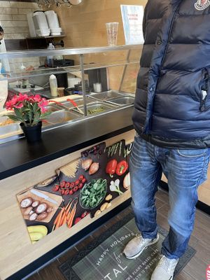  Buffer behind plexi glass at Vital Vegan Cafe in Teaneck