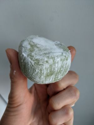 Matcha soy cream daifuku (rice cake) at Oriento in Edinburgh