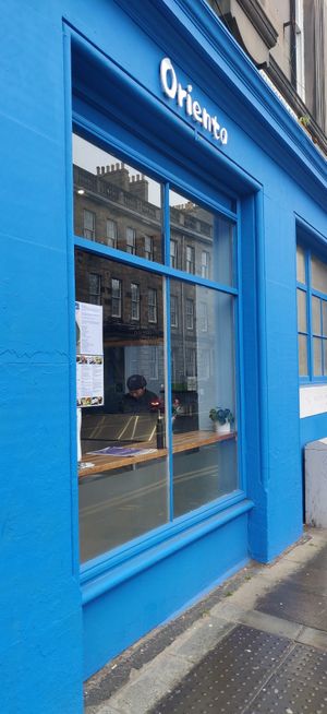 Raining at Oriento in Edinburgh