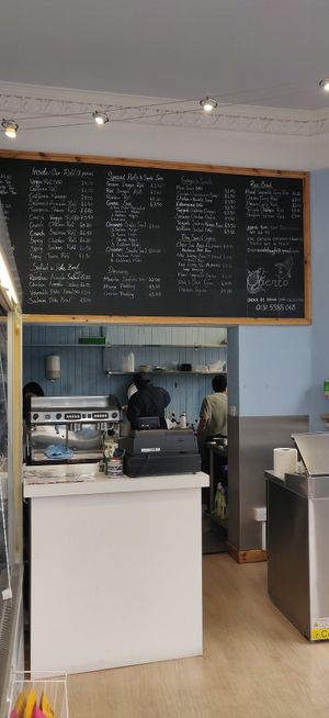 Menu at Oriento in Edinburgh