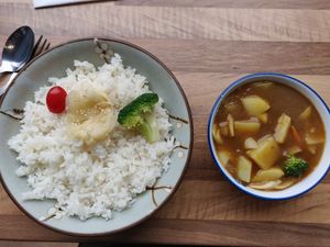 Rice curry at Oriento in Edinburgh