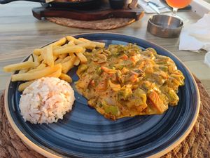 Veggie Curry made vegan at Tiki Roof Top in Oludeniz