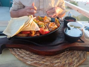 Veggie Fajitas at Tiki Roof Top in Oludeniz