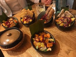 A selection of the main tapas at Vegan House - Alaunstraße in Dresden