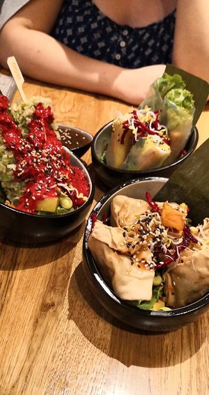 Sommerrollen, crispy Tofu und Wantan at Vegan House - Alaunstraße in Dresden