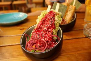 green tofu sticks at Vegan House - Alaunstraße in Dresden