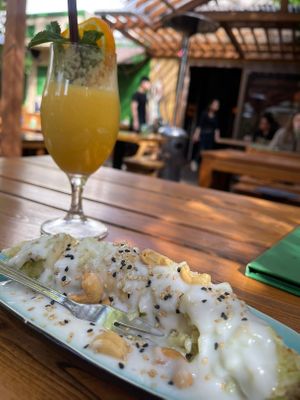 Queen of banana and mango smoothie  at Vegan House - Alaunstraße in Dresden