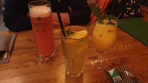 Lemonade, mango smoothie and guave beer at Vegan House - Alaunstraße in Dresden