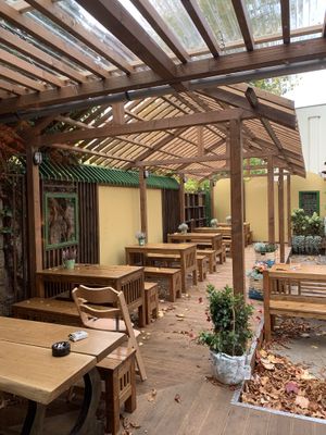Inner free terrace  at Vegan House - Alaunstraße in Dresden