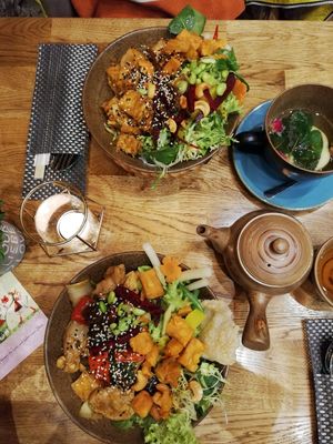 Two big vegan bowl - very delicious and filling at Vegan House - Alaunstraße in Dresden