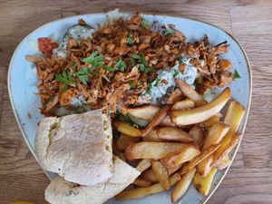 Gyros with fries at Élelem Etterem in Budapest