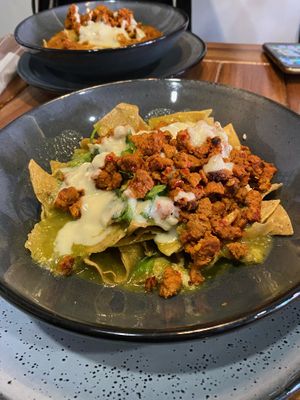 chilaquiles con chorizo  at Aló in Mexico City