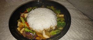 Chinese tofu dish in black bean sauce at Melange Eatery in Medford