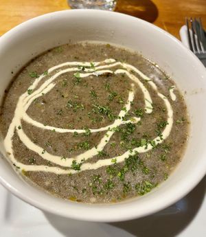 Soup of the day (mushroom)  at Melange Eatery in Medford