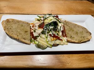 Deconstructed lasagna   at Melange Eatery in Medford