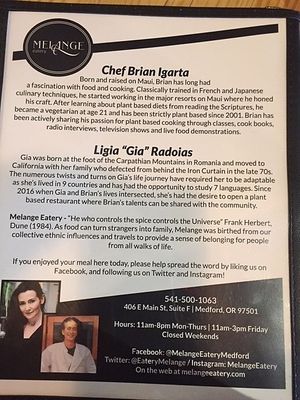 History at Melange Eatery in Medford