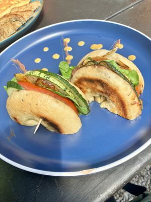 Vegan bagel  at Boca2 in Monteverde