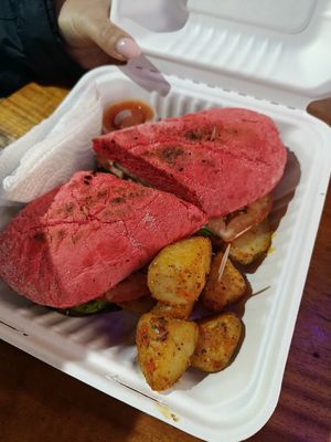 Vegan Panini & Sautéed Potatoes at Boca2 in Monteverde