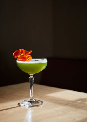 Marigold rush cocktail at Naifs in South East London