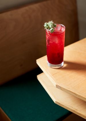 strawberry shiso collins at Naifs in South East London