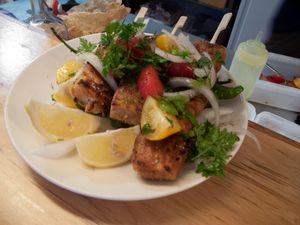 Tofu kebabs at Naifs in South East London