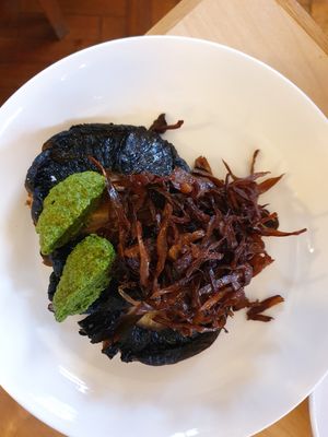 Mushrooms with salsa verde at Naifs in South East London