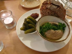 Lentil pate at Naifs in South East London