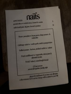   at Naifs in South East London