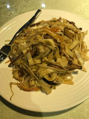 Mushroom and ham noodles  at Lotus in Water Organics in Suzhou