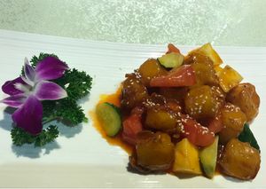 Sweet and sour potato  at Lotus in Water Organics in Suzhou