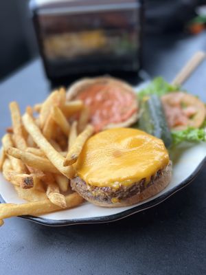 All American Impossible Burger  at Disneyland - Black Tap in Anaheim