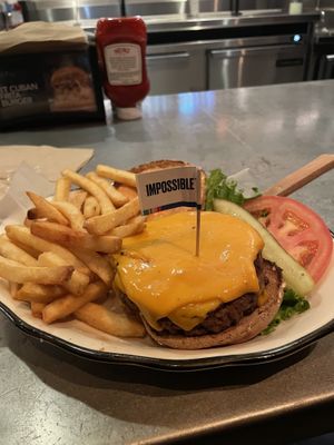 Vegan burger  #Veganuary at Disneyland - Black Tap in Anaheim