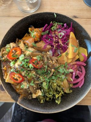 Mapo tofu rice bowl at Tiger Bites Pig in Birmingham