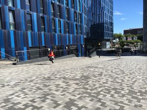 Alley where cafe is found at The Dispensary in Newcastle Upon Tyne
