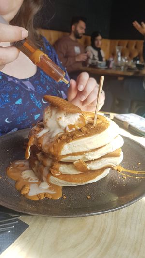 Lotus biscoff pancakes at The Dispensary in Newcastle Upon Tyne