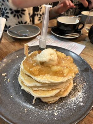 Apple crumble pancakes   at The Dispensary in Newcastle Upon Tyne
