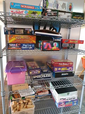 Board games in the café at Naked Coffee in Bournemouth