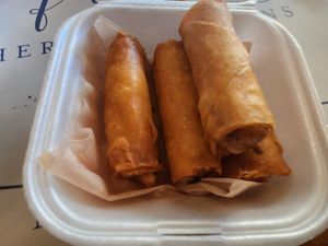 Vegan crunch rolls at Sweet Basil in Beaumont